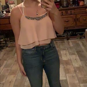 Light pink crop top